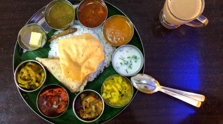 Thalis on offer in Ahmedabad but they are not Gujarati thalis