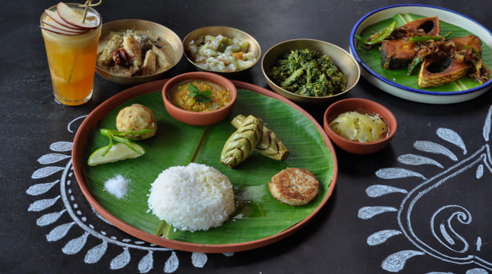Savour a languid meal comprising an array of Bengali delicacies