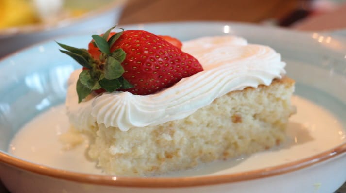 Savor the delicious moist milk cake