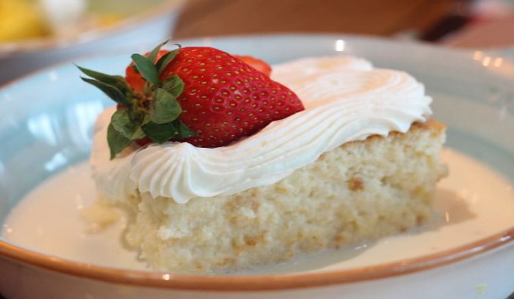 Savor the delicious moist milk cake