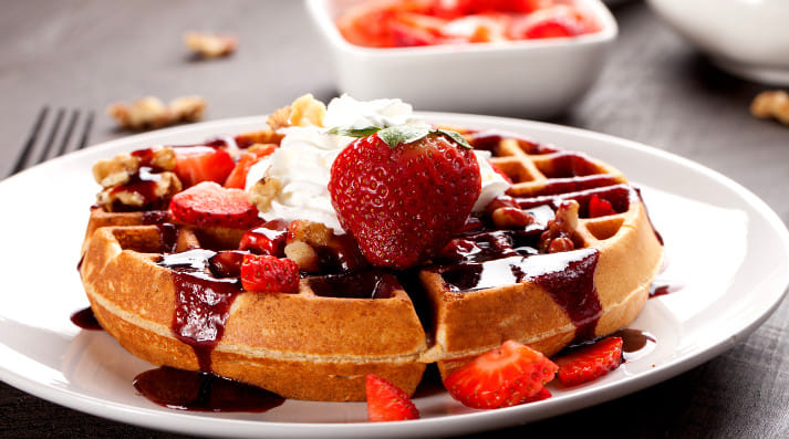 Nothing like a crisp waffle with some Nutella on it!