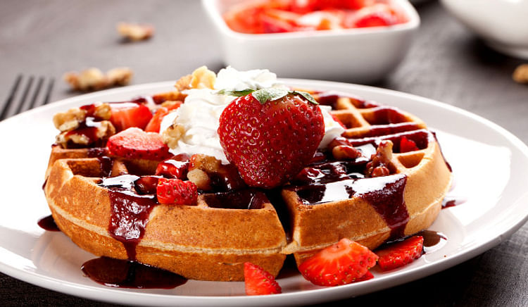 Nothing like a crisp waffle with some Nutella on it!