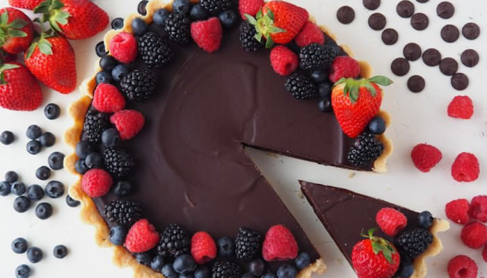 Vegan chocolate tart recipe by Chef Kriti Walia