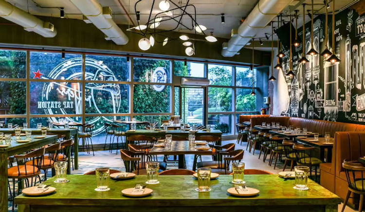 Enjoy hand-crafted beers and mouth-watering food