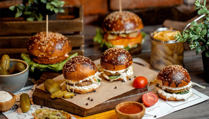 Enjoy crunchy, luscious and tasty 'bun in a million' burgers!