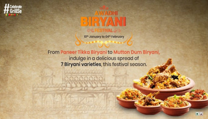 Enjoy a journey through the royal aromas and flavours of Awadh's finest Biryani creations