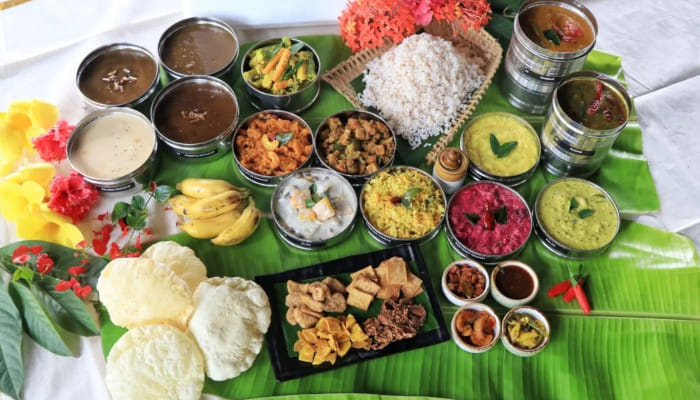 Savor the essence of Kerala's rich culinary heritage with a delightful Vishu Sadhya