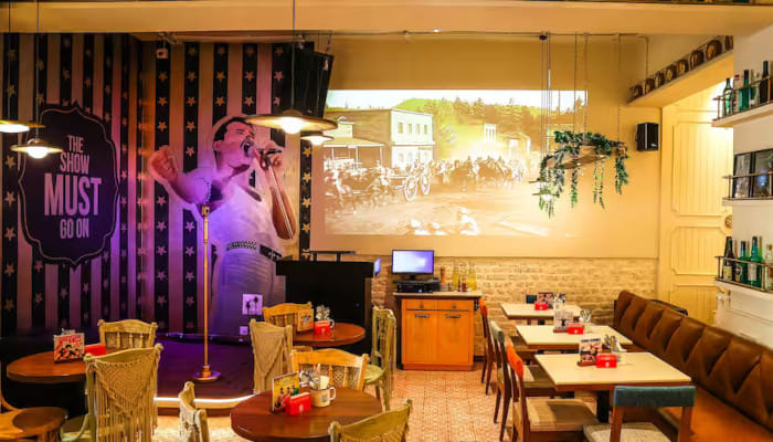 Immerse yourself in a unique dining experience at Ruby Talkies