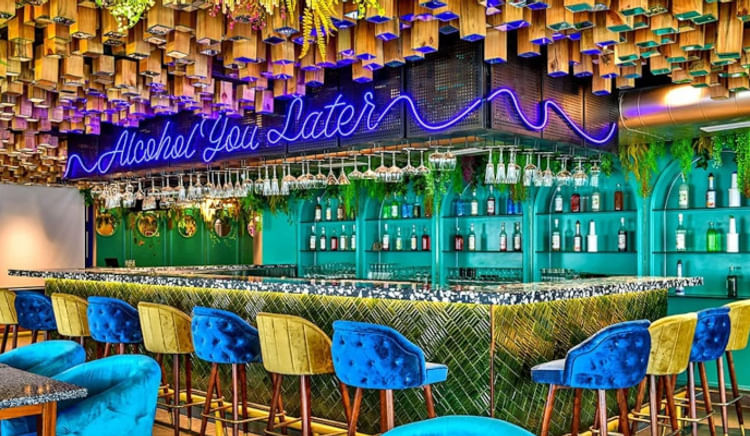 Find your ideal feel-good spot in town, featuring food, cocktails, and great music