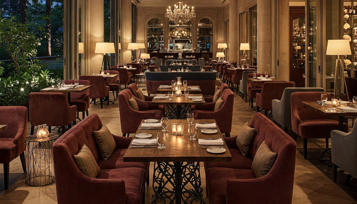 Experience fine dining with exquisite cuisine and opulent ambience