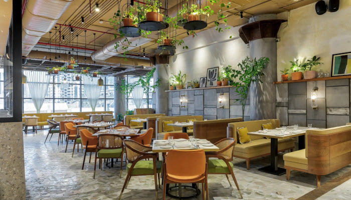 Expect robust flavours and crafted cocktails in a refined setting designed for lingering conversations