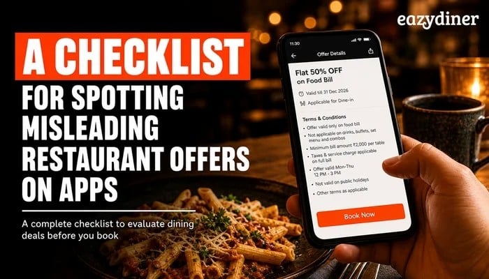 Evaluate restaurant offer terms before booking to avoid billing surprises