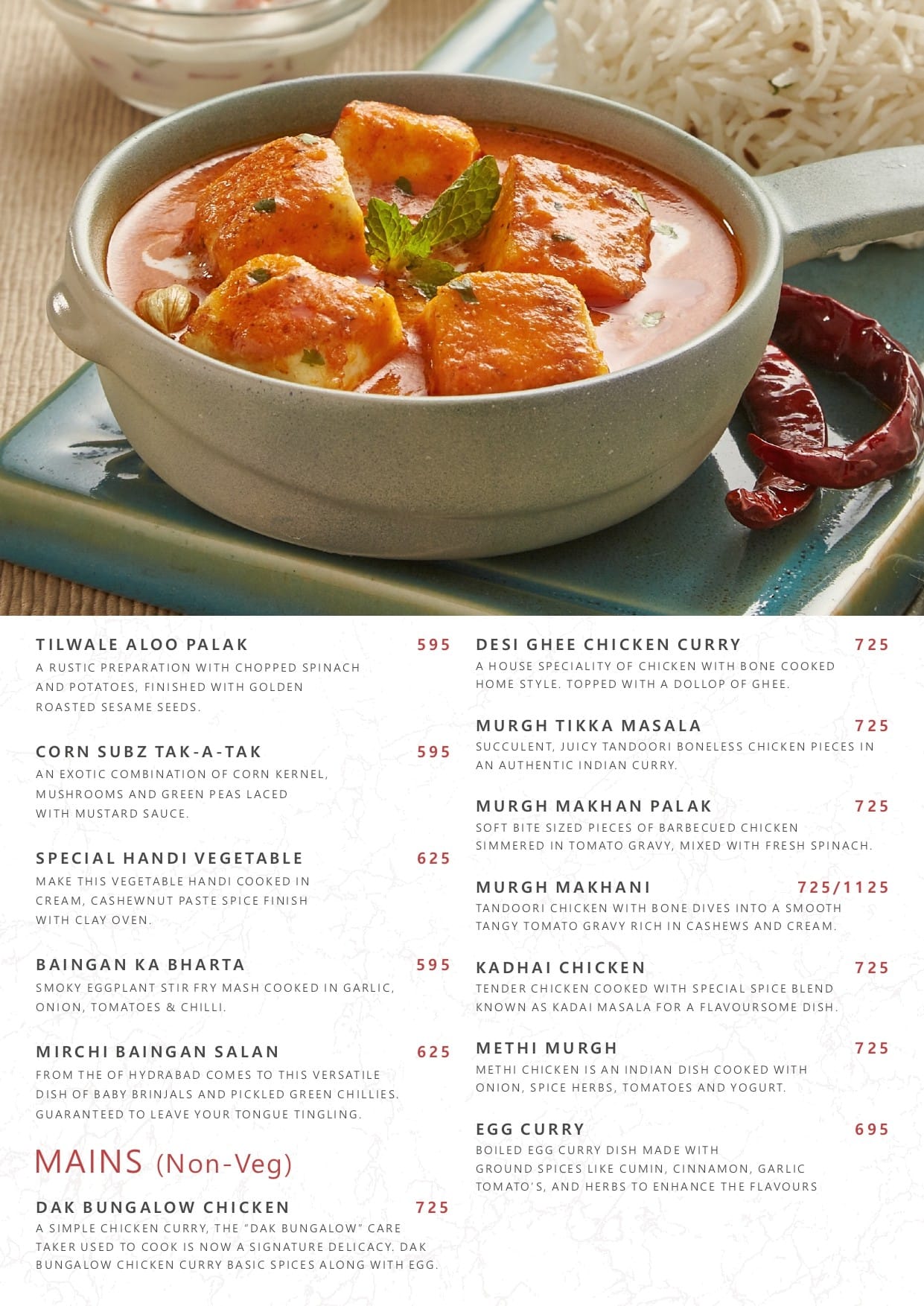 Dining Experience for Two at Wok In The Clouds, West Delhi — Food menu