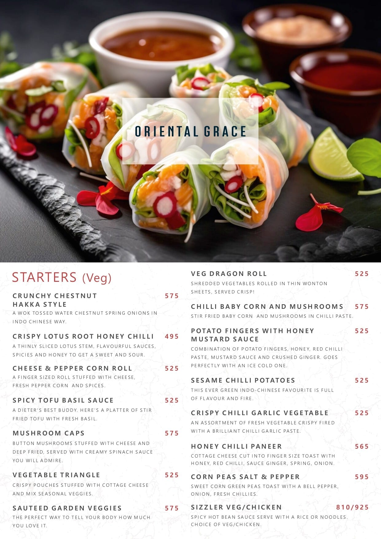 Dining Experience for Two at Wok In The Clouds, West Delhi — Food menu