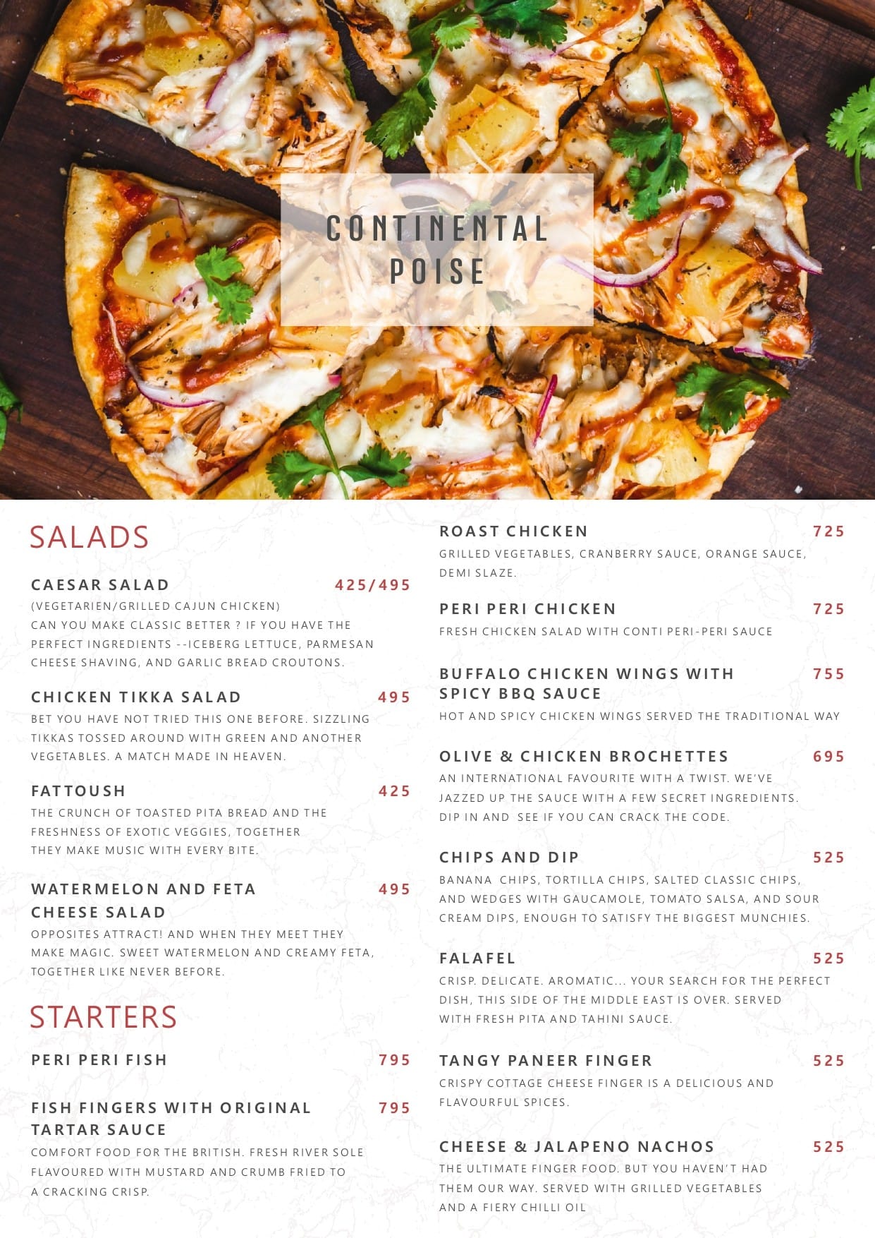 Dining Experience for Two at Wok In The Clouds, West Delhi — Food menu