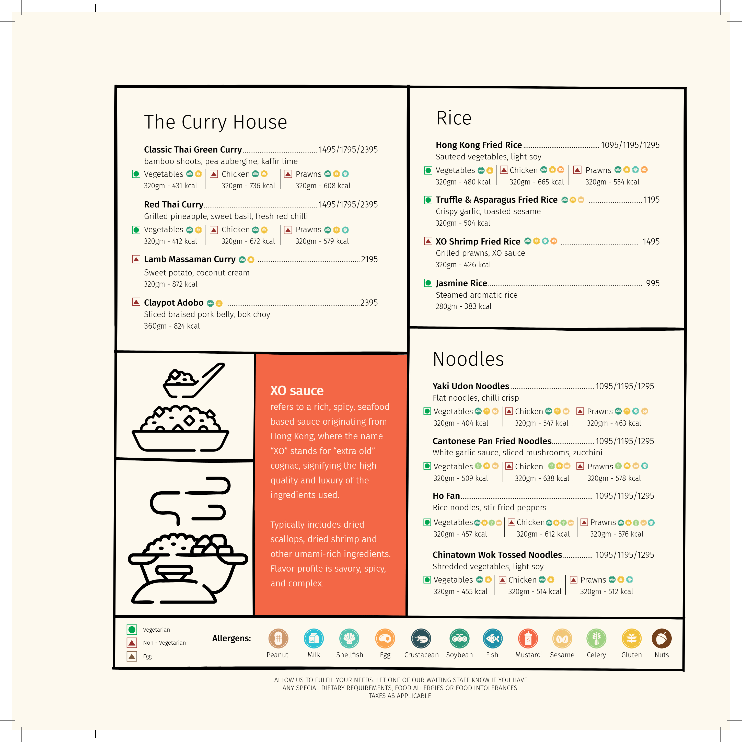 Dining Experience for Two at XO & Mi @ Le Belvedere, New Delhi — Food menu