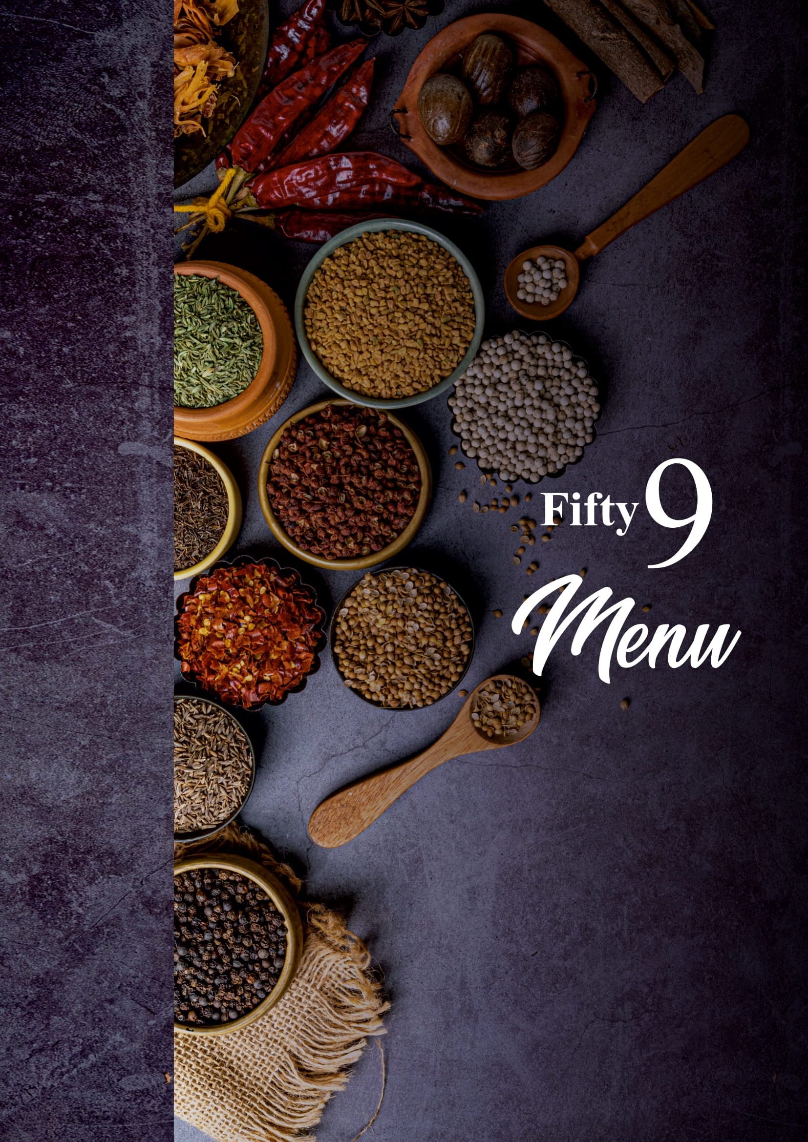 Dining Experience for Two at Fifty9, New Delhi — Food menu