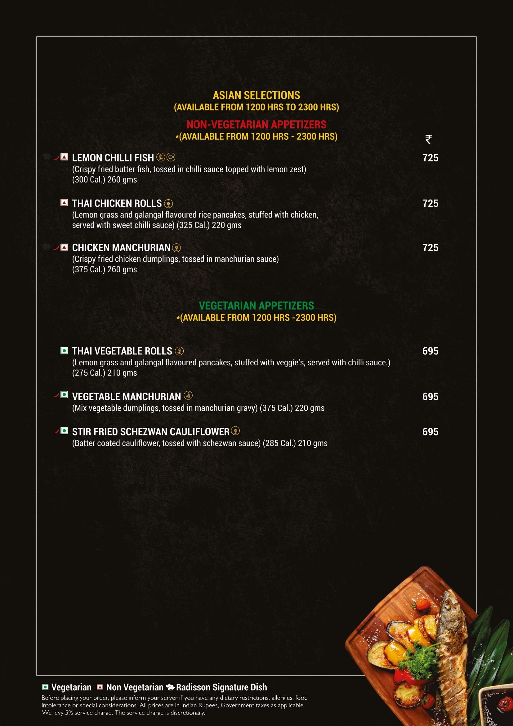 Dining Experience for Two at Fifty9, New Delhi — Food menu