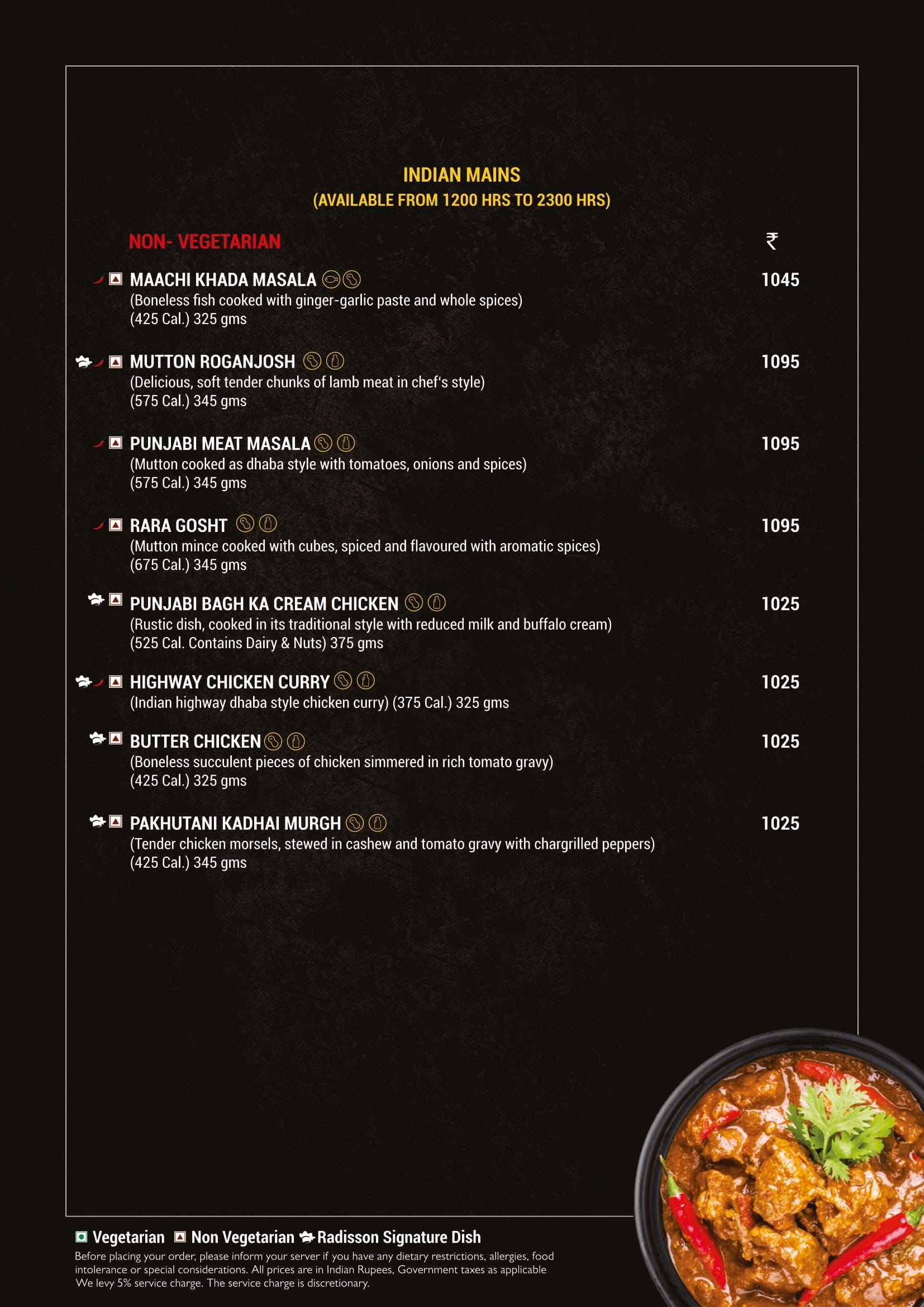 Dining Experience for Two at Fifty9, New Delhi — Food menu