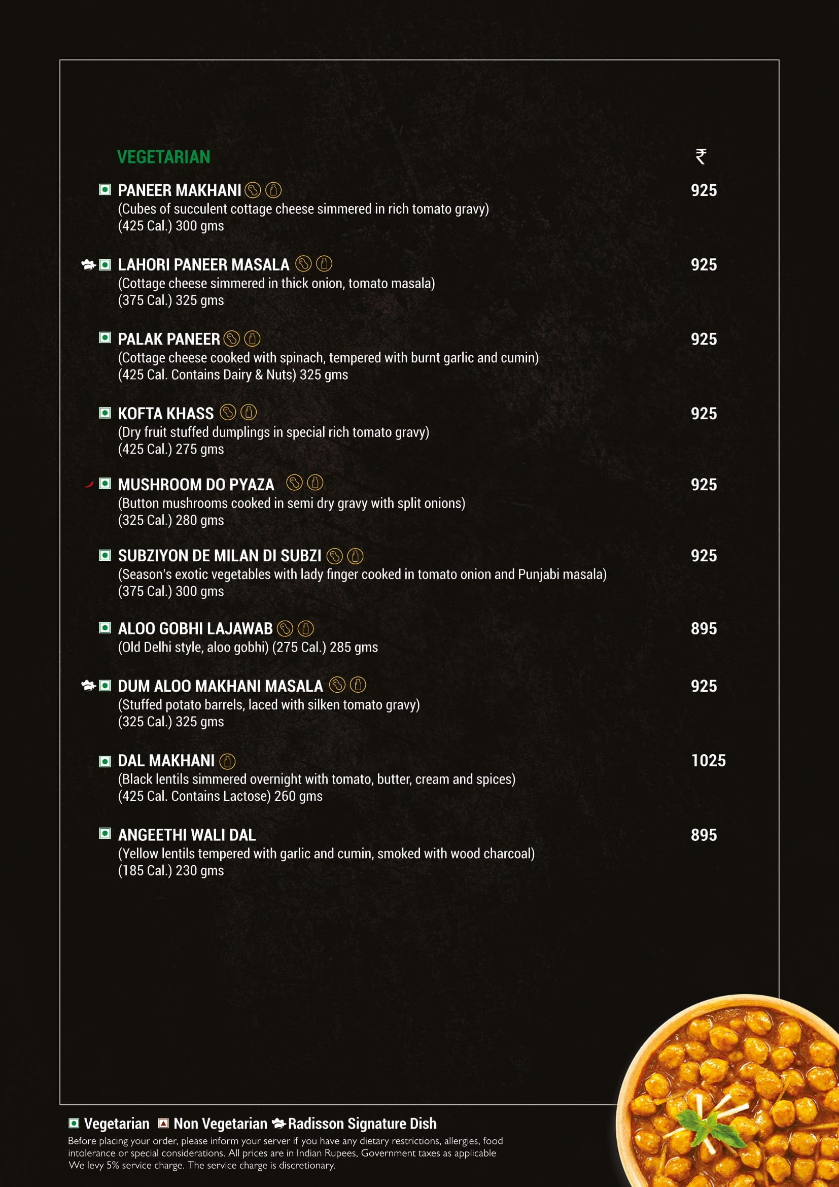 Dining Experience for Two at Fifty9, New Delhi — Food menu