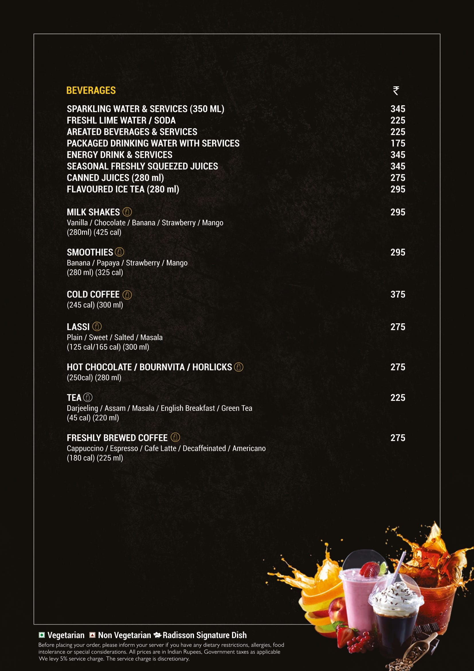Dining Experience for Two at Fifty9, New Delhi — Beverages menu