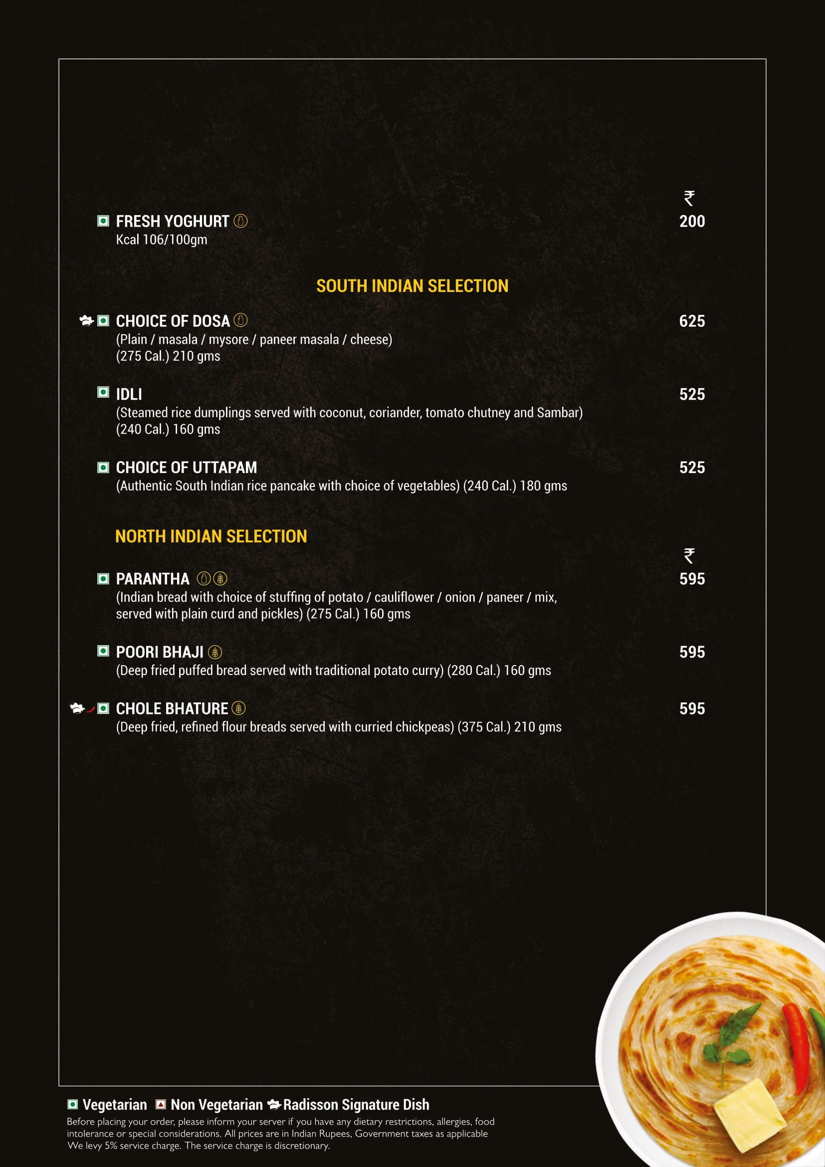 Dining Experience for Two at Fifty9, New Delhi — Food menu
