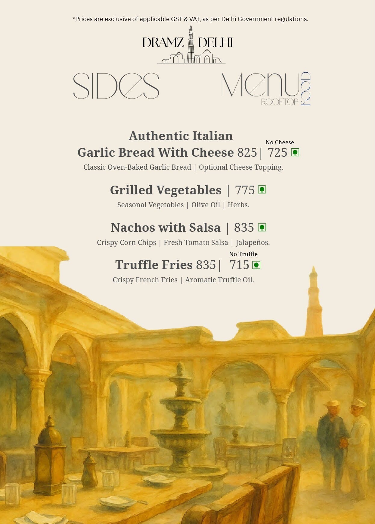 Dining Experience for Two at DRAMZ, South Delhi — Beverages menu