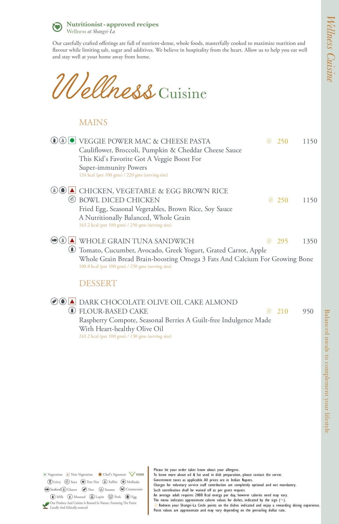 Dining Experience for Two at Tamra, Shangri-La Eros New Delhi — Food menu