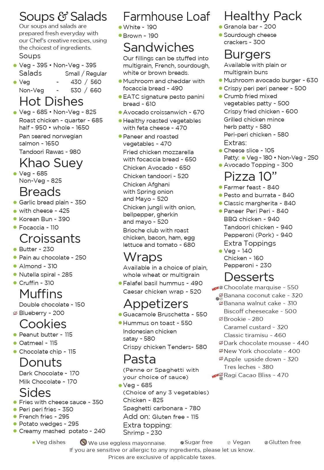 Dining Experience for Two at Eat Around the Corner, Western Suburbs — Food menu