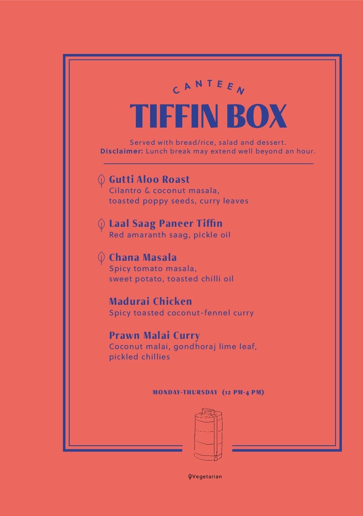 Dining Experience for Two at The Bombay Canteen, South Mumbai — Food menu
