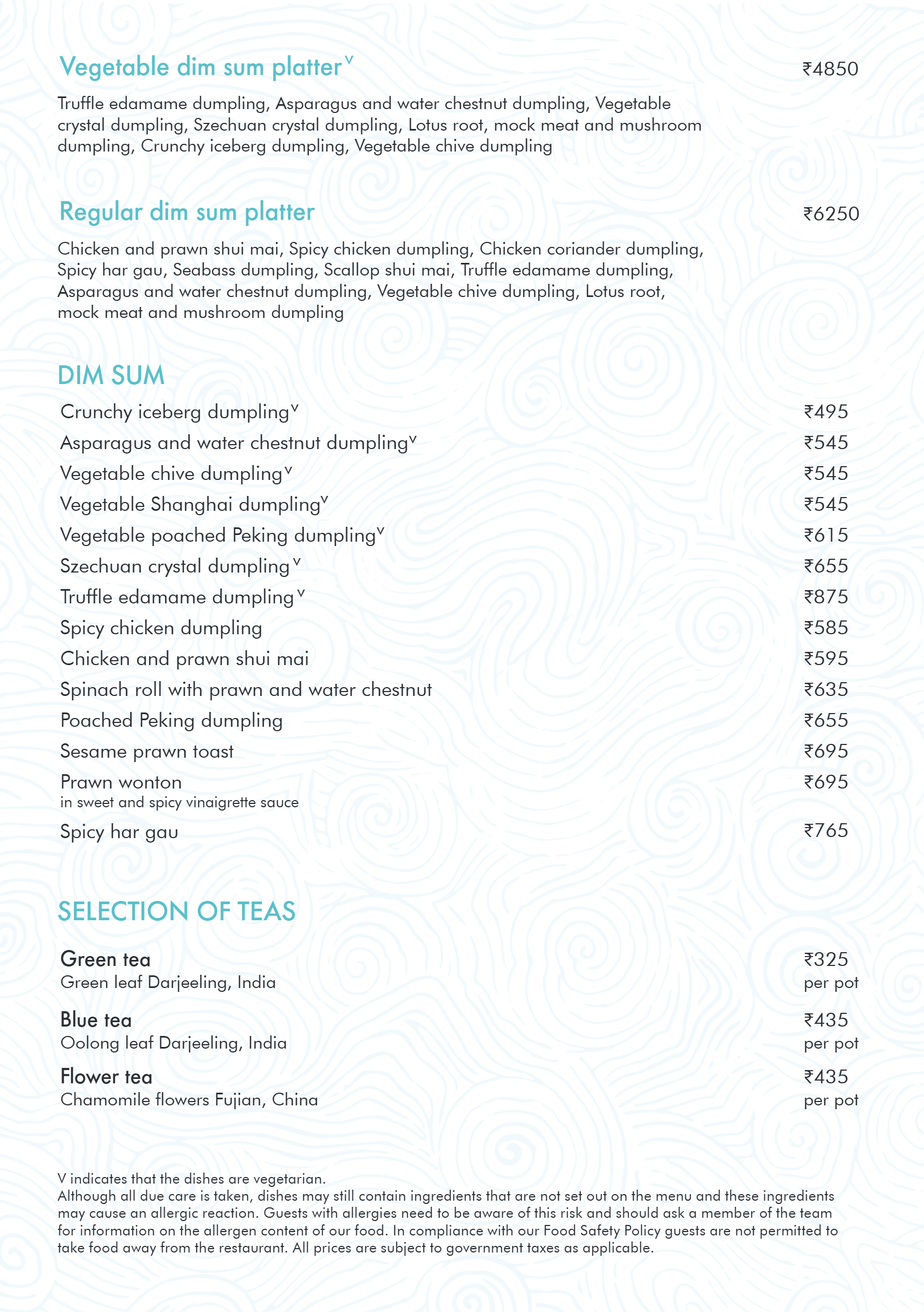 Dining Experience for Two at Yauatcha, Western Suburbs — Special menu