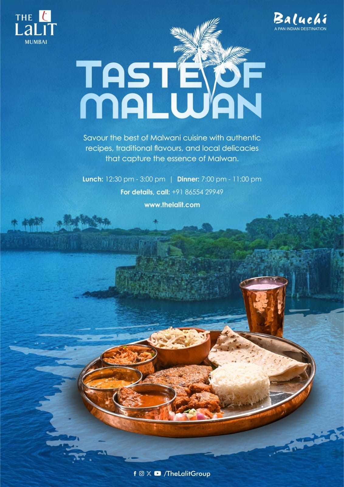 Dining Experience for Two at Baluchi, Mumbai — Food menu