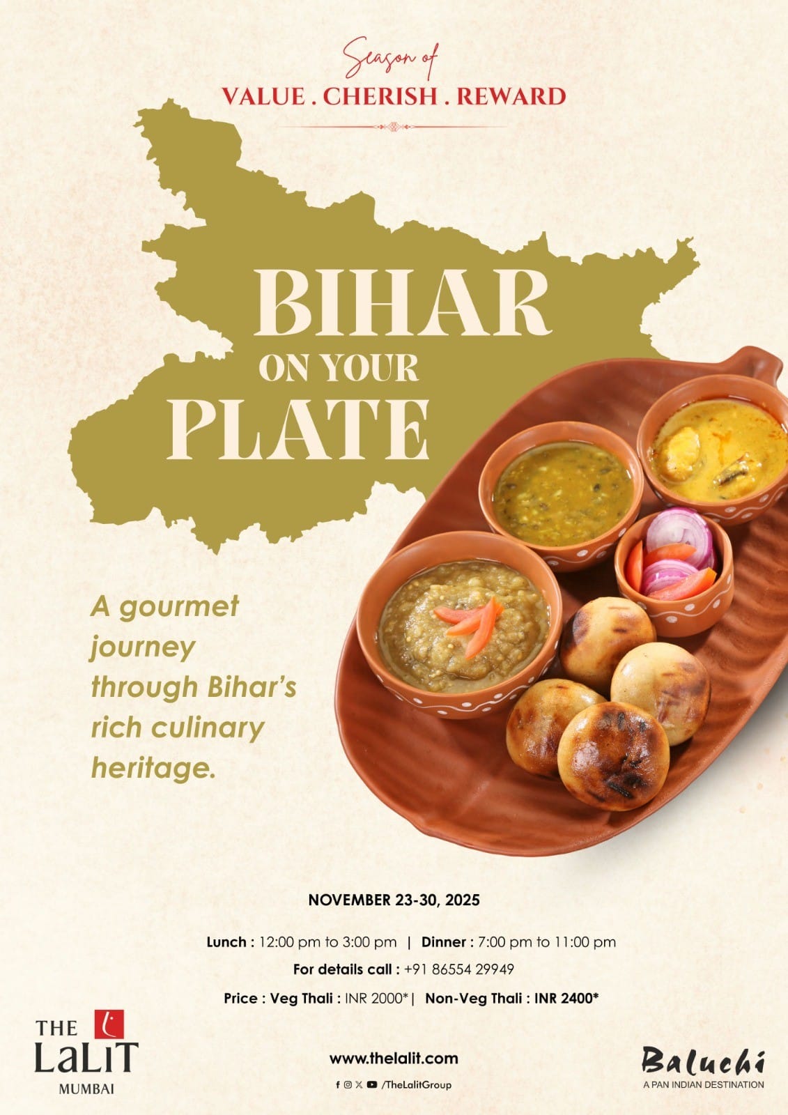 Dining Experience for Two at Baluchi, Mumbai — Special menu