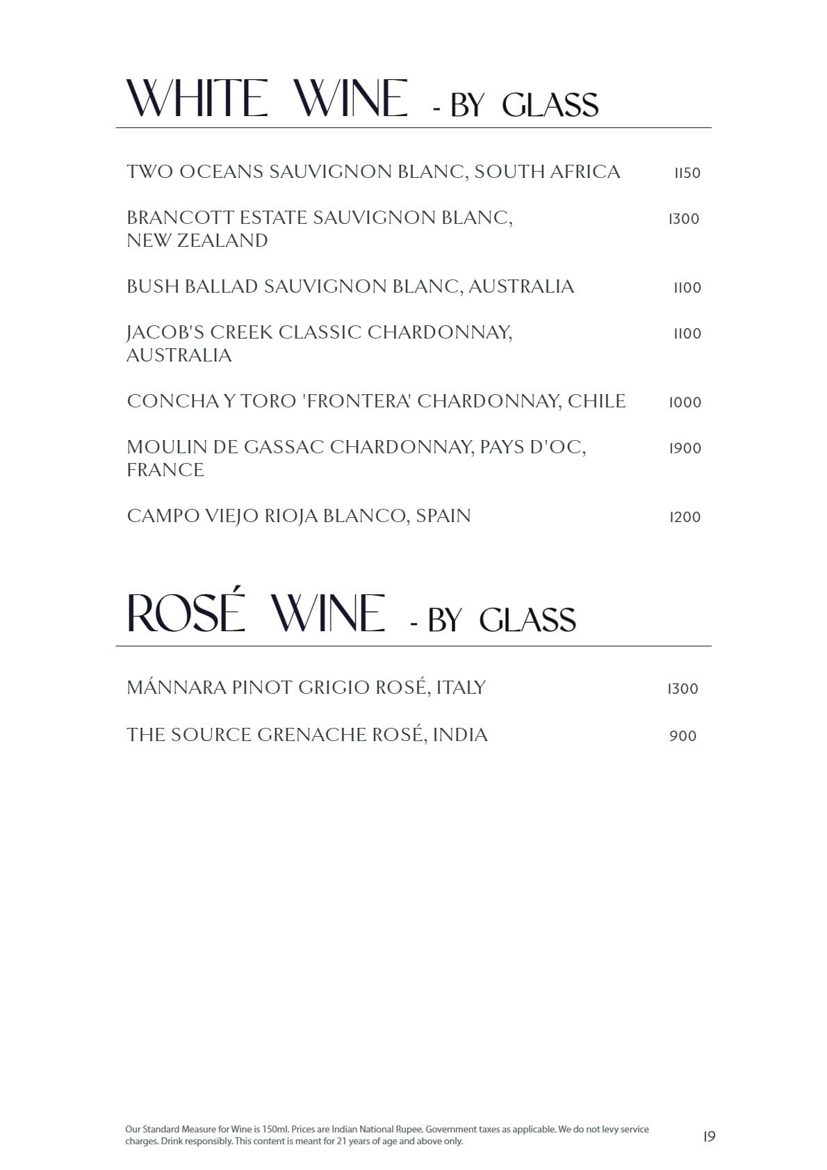 Dining Experience for Two at Lake View Cafe, The Westin Mumbai Powai Lake — Beverages menu
