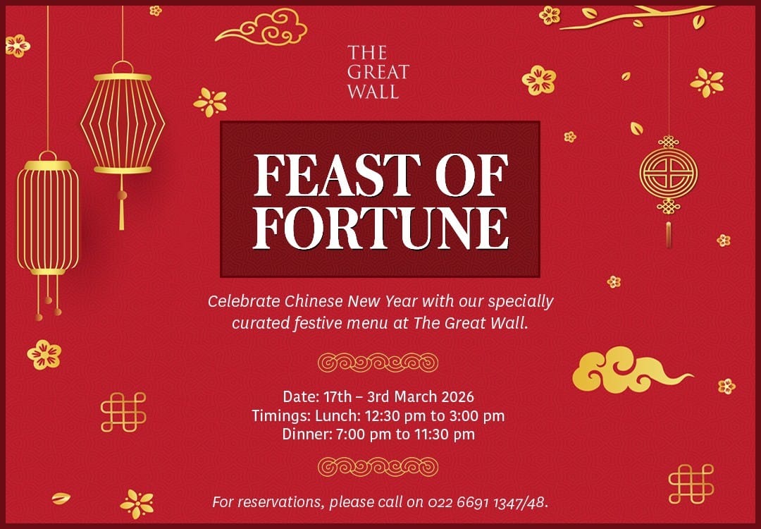 Dining Experience for Two at The Great Wall, Mumbai — Special menu