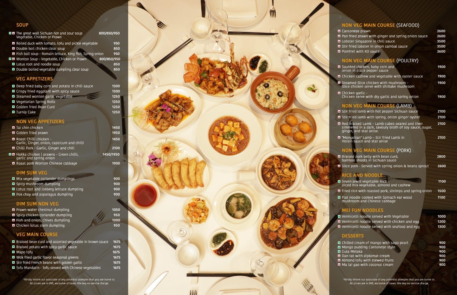Dining Experience for Two at The Great Wall, Mumbai — Special menu
