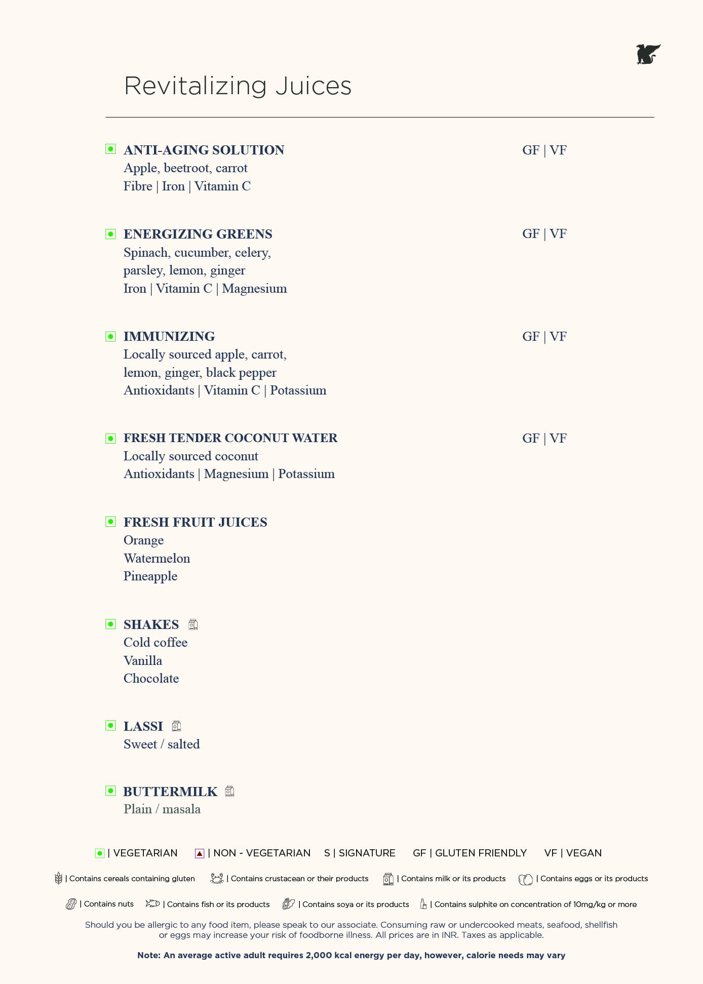 Dining Experience for Two at The Best Sunday Brunch in a Hotel, Central Bengaluru — Beverages menu