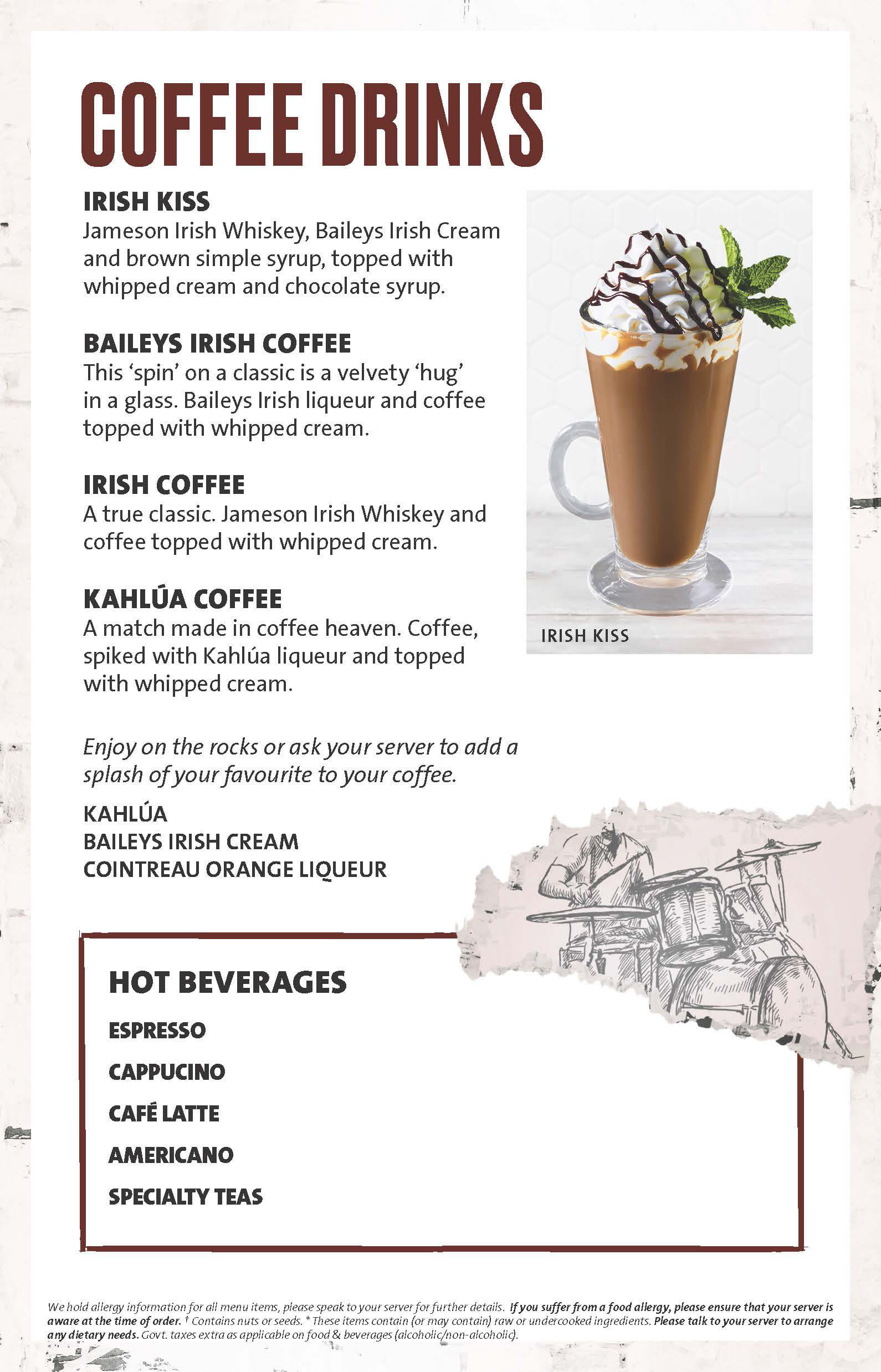 Dining Experience for Two at Hard Rock Cafe, Central Bengaluru — Beverages menu