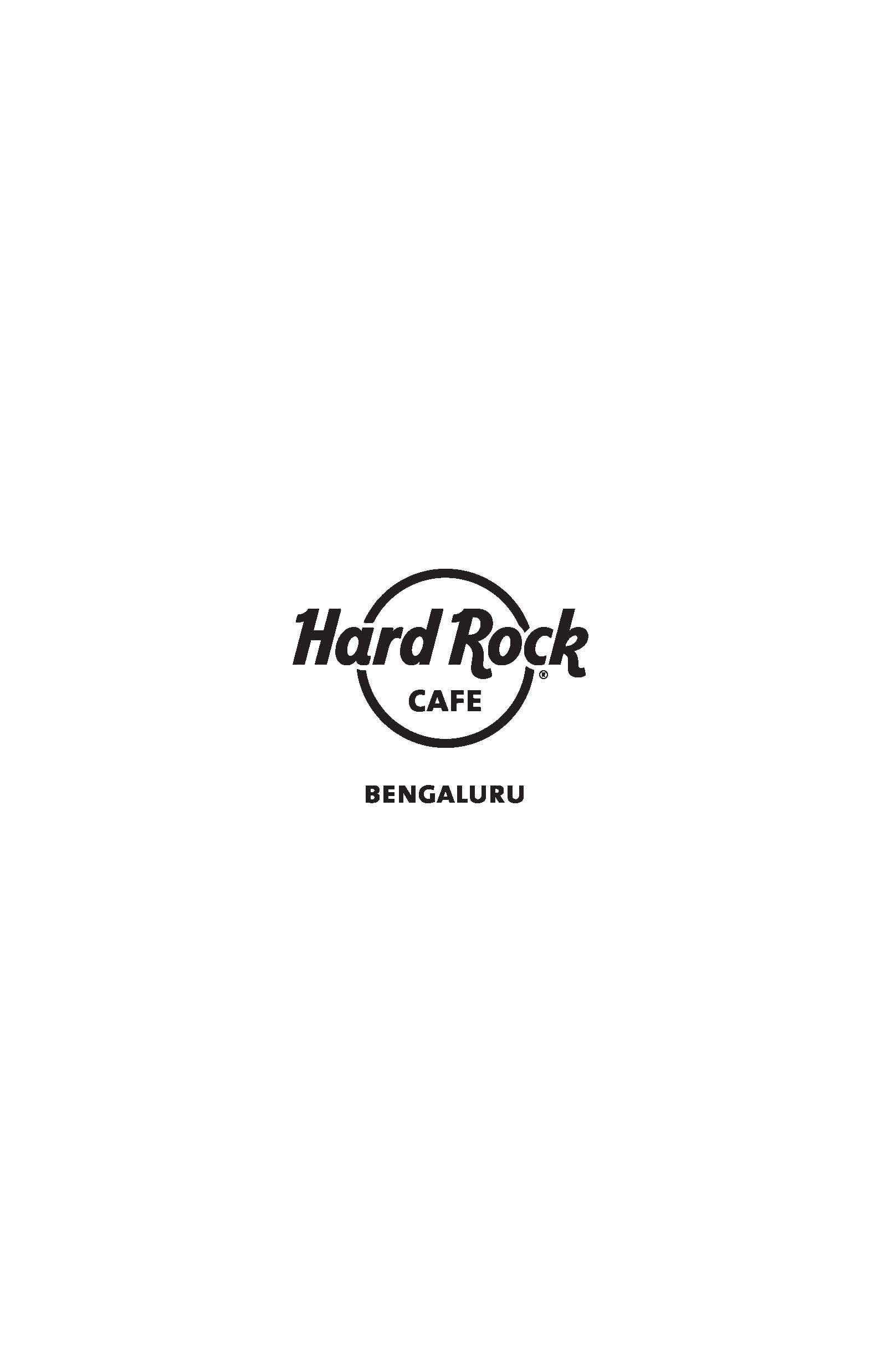 Dining Experience for Two at Hard Rock Cafe, Central Bengaluru — Beverages menu