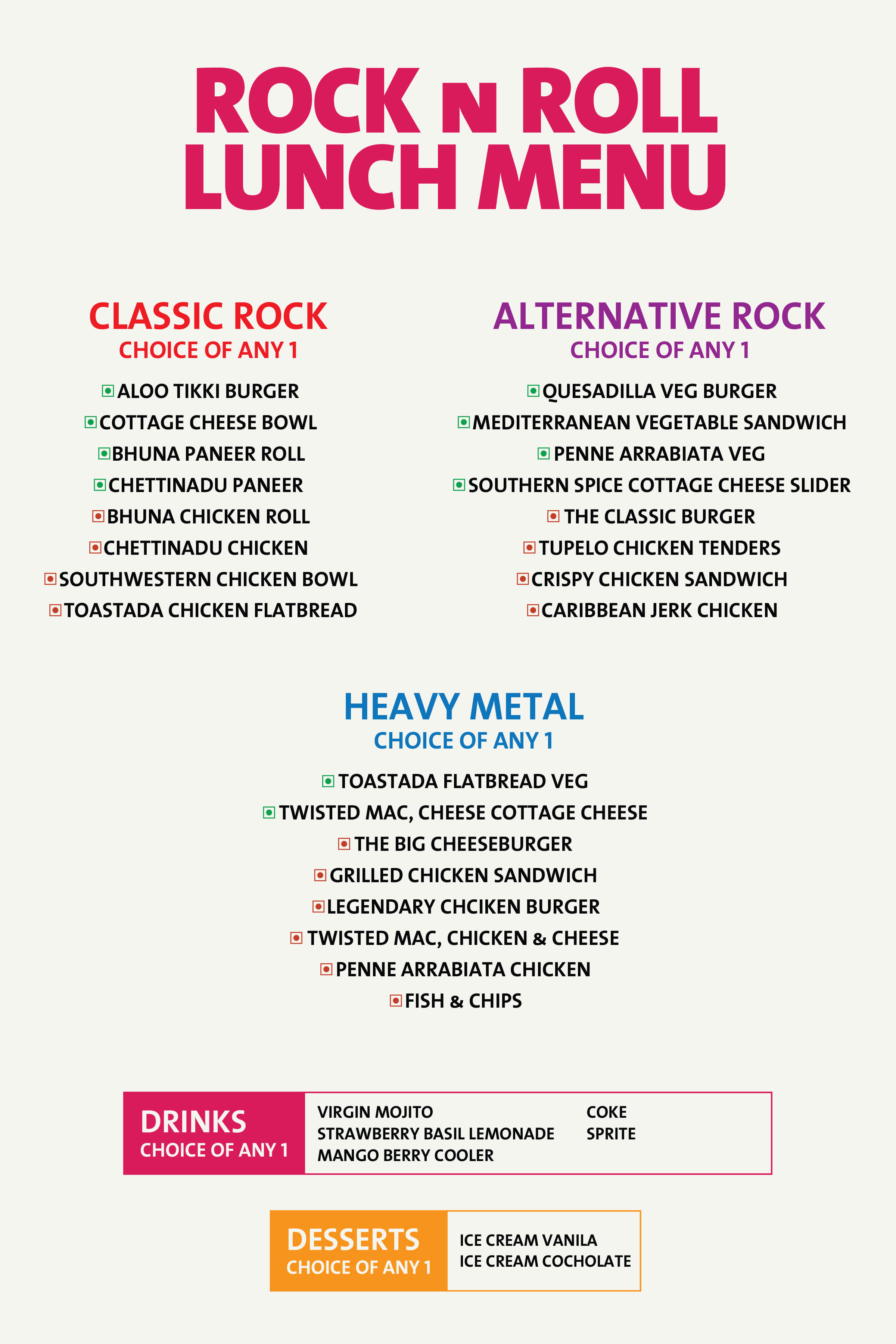 Dining Experience for Two at Hard Rock Cafe, Central Bengaluru — Special menu
