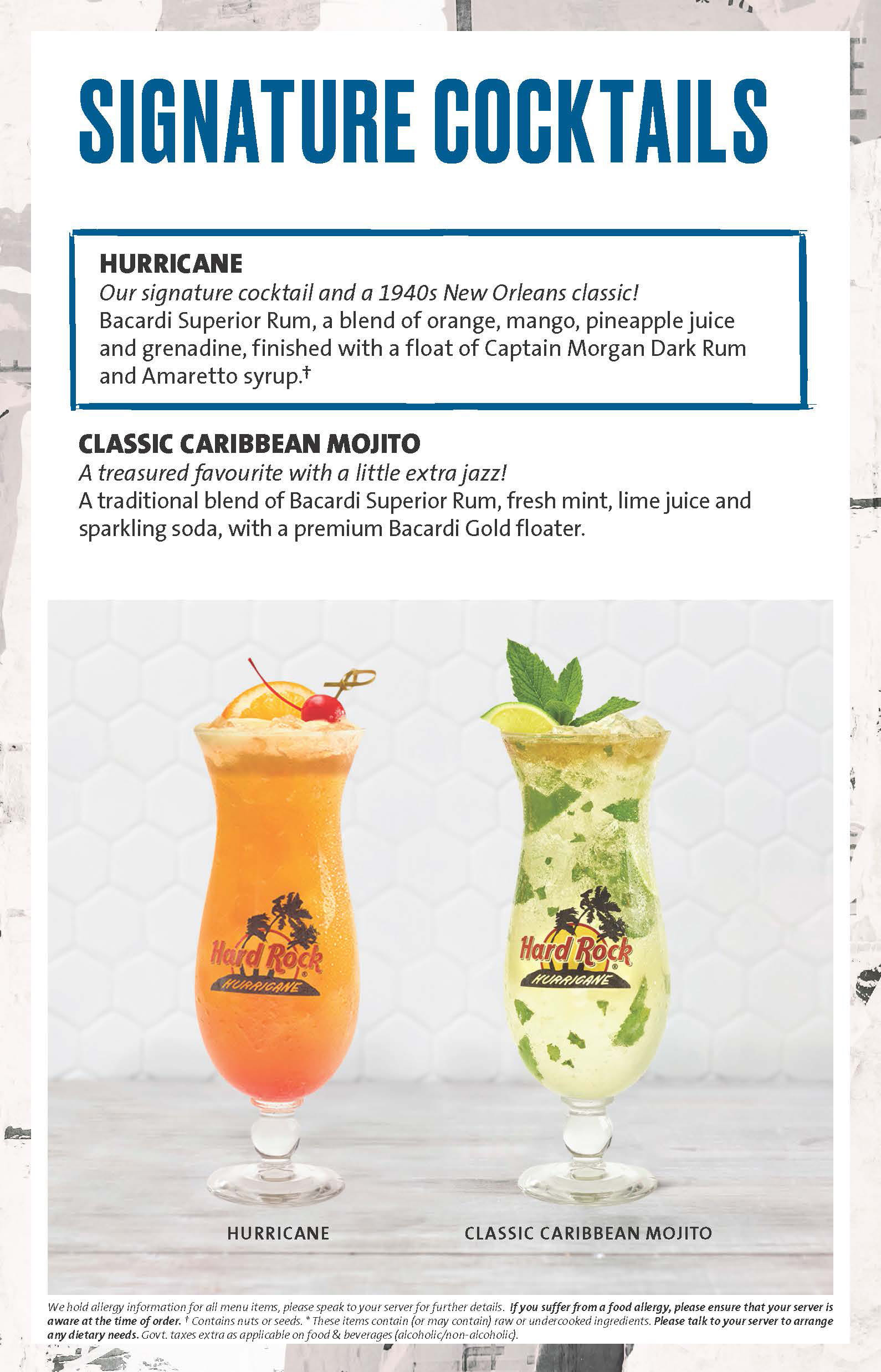 Dining Experience for Two at Hard Rock Cafe, Central Bengaluru — Beverages menu