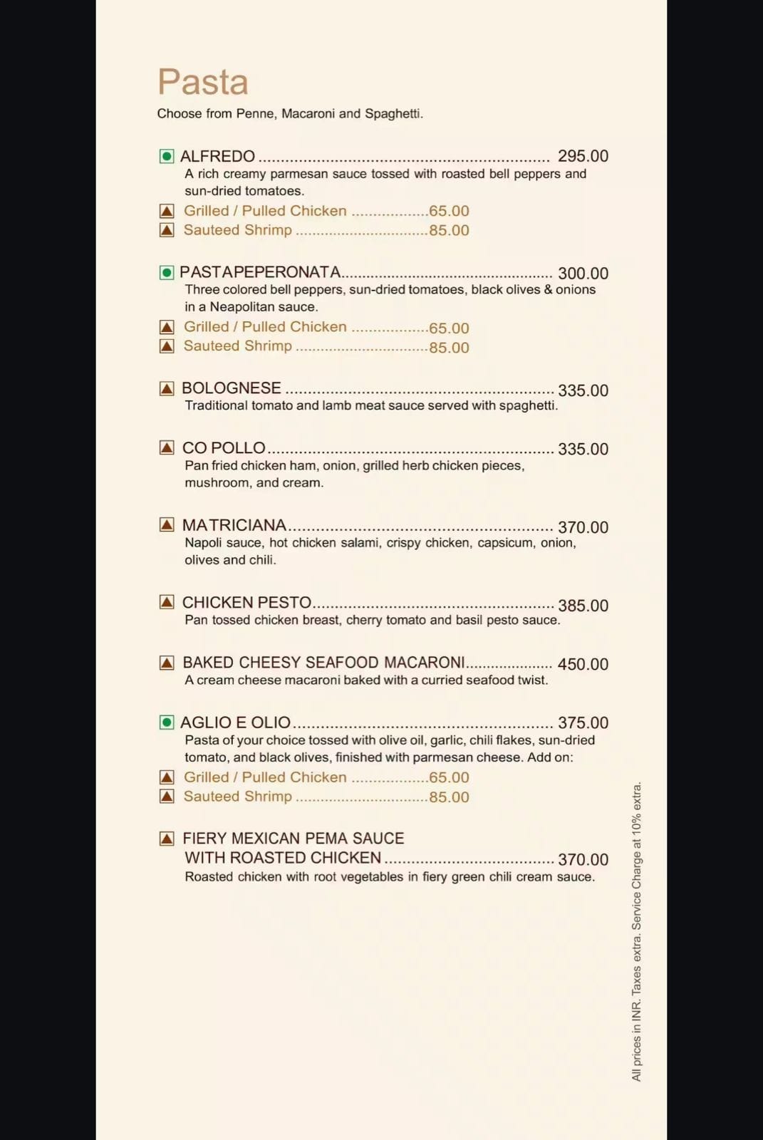 Dining Experience for Two at Scottish Pub, Central Bengaluru — Food menu