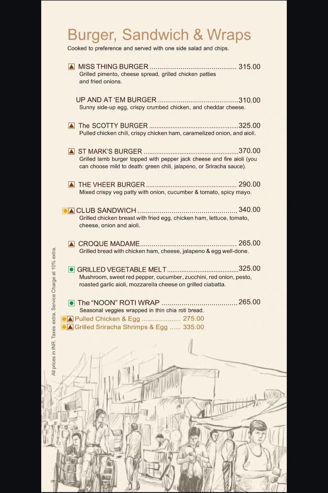 Dining Experience for Two at Scottish Pub, Central Bengaluru — Food menu