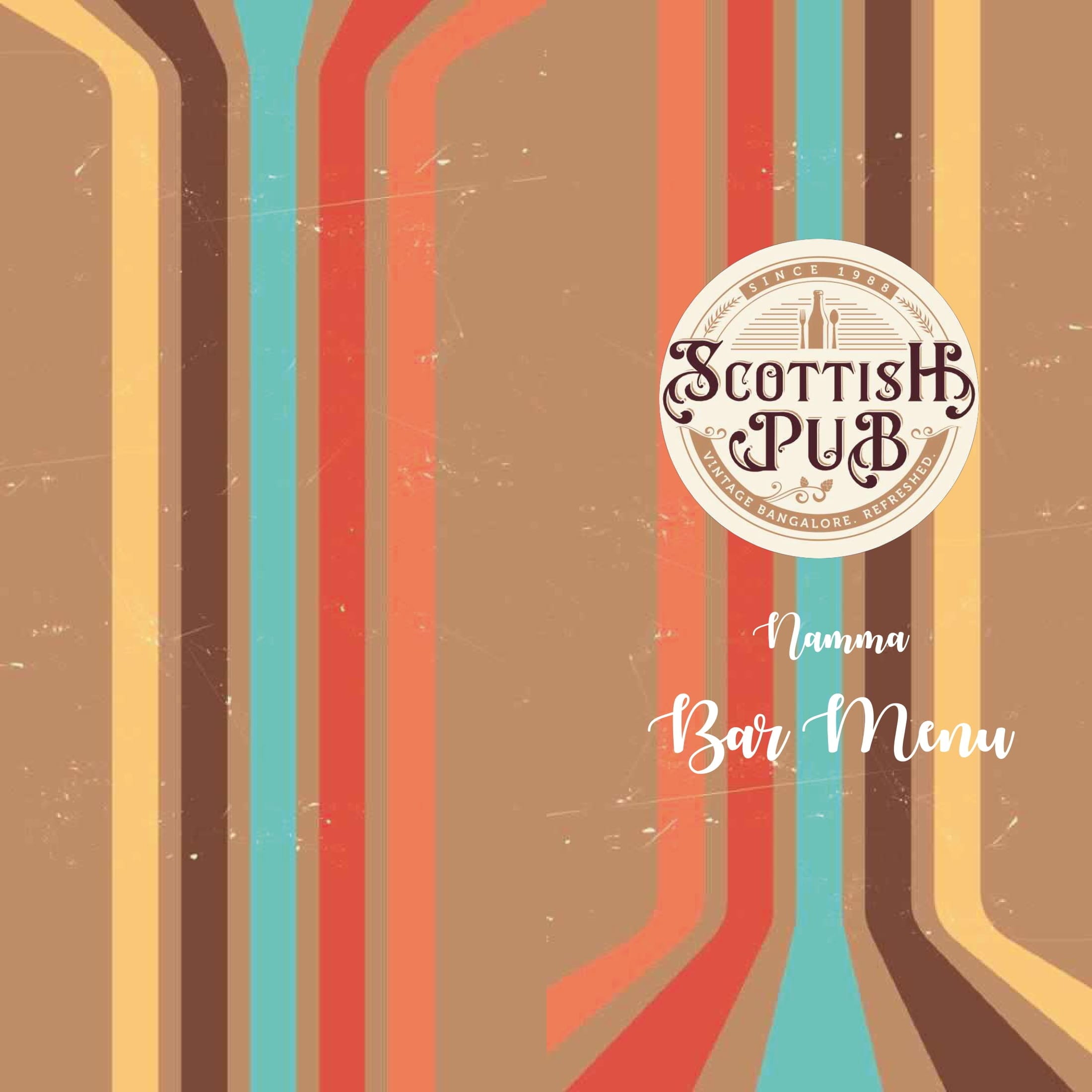 Dining Experience for Two at Scottish Pub, Central Bengaluru — Beverages menu