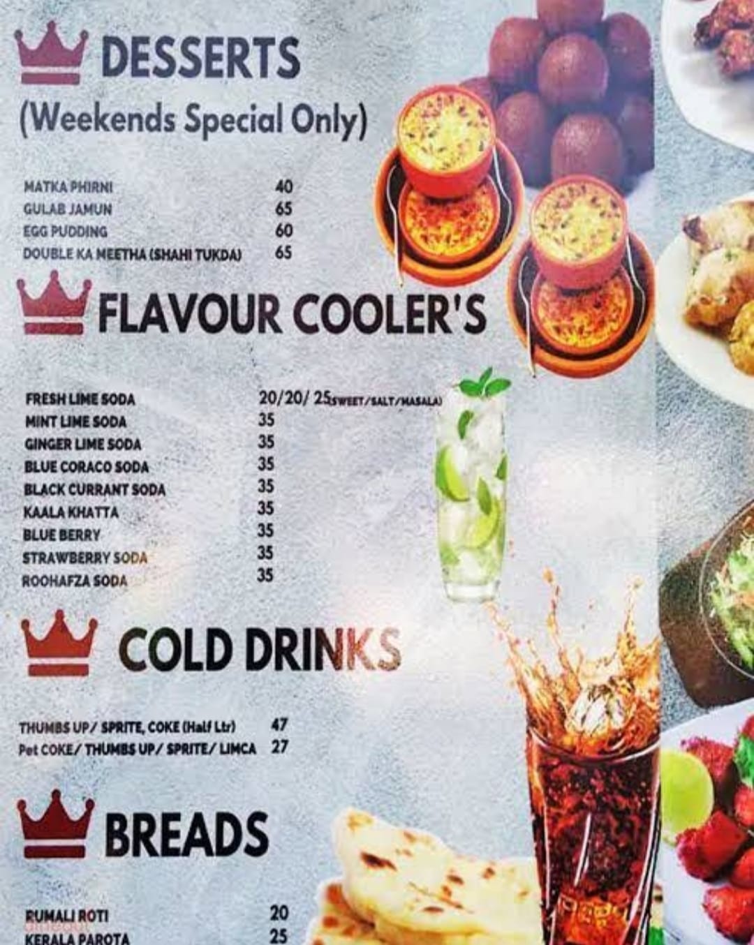 Dining Experience for Two at Fanoos, Central Bengaluru — Beverages menu