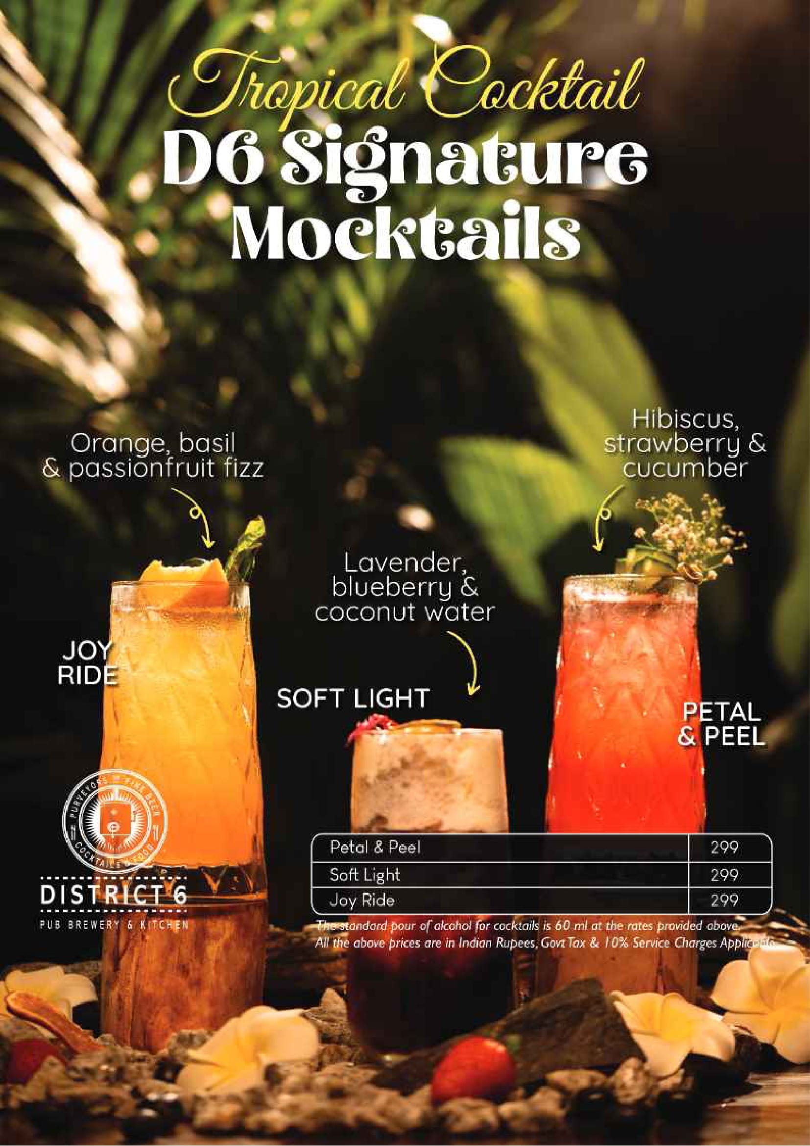 Dining Experience for Two at DISTRICT 6, West Bengaluru — Beverages menu