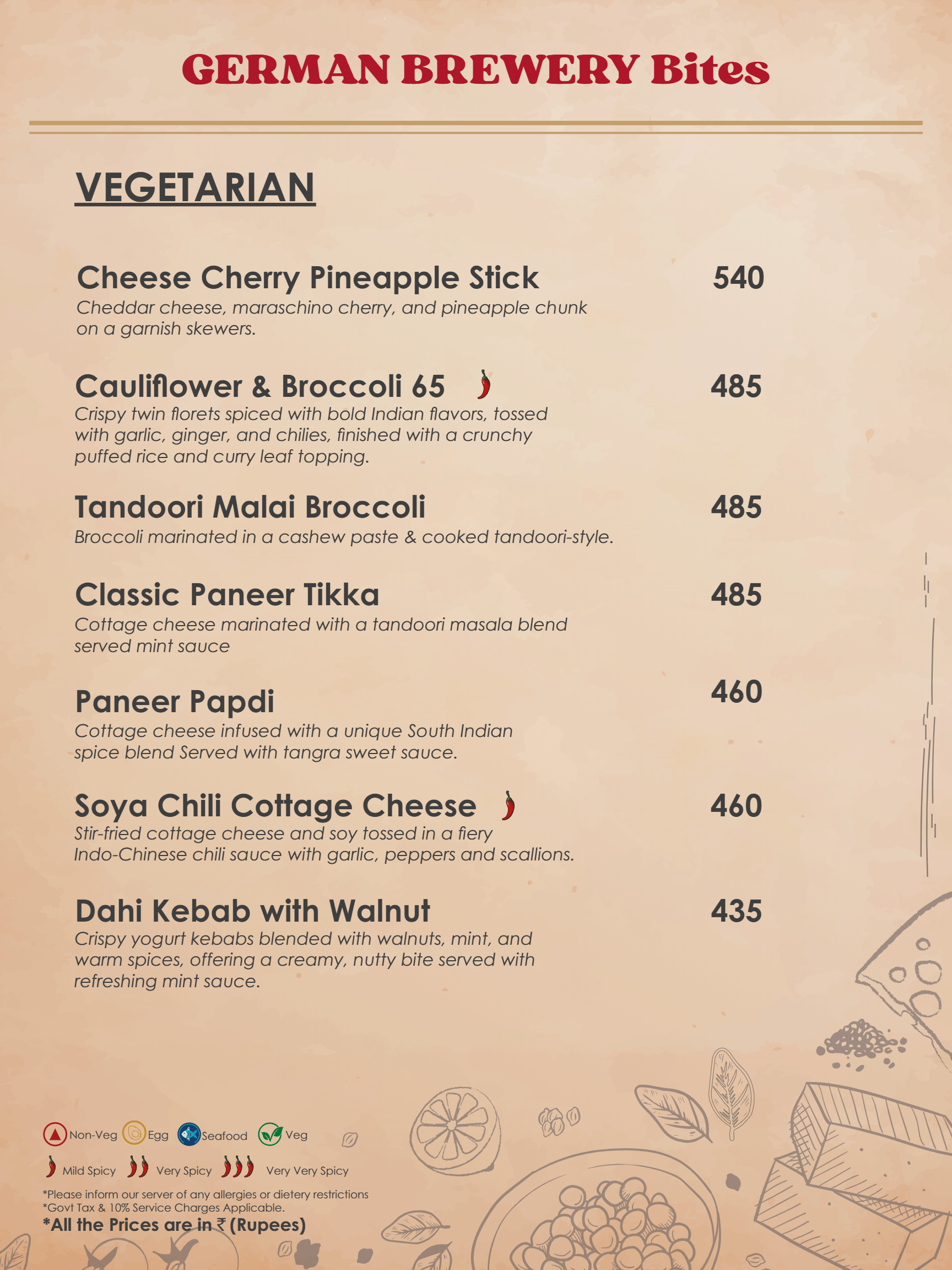 Dining Experience for Two at DISTRICT 6, West Bengaluru — Food menu