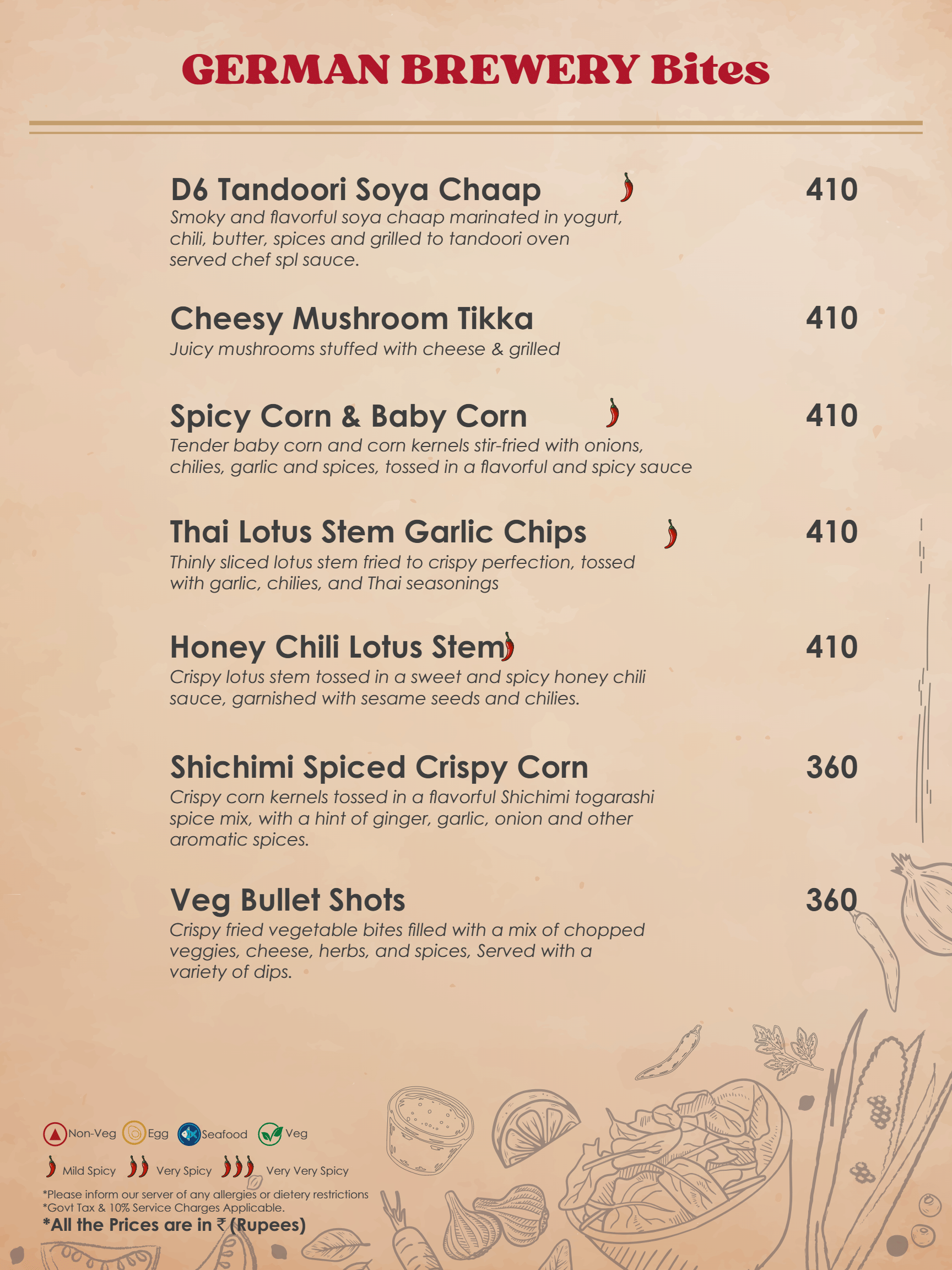 Dining Experience for Two at DISTRICT 6, West Bengaluru — Food menu