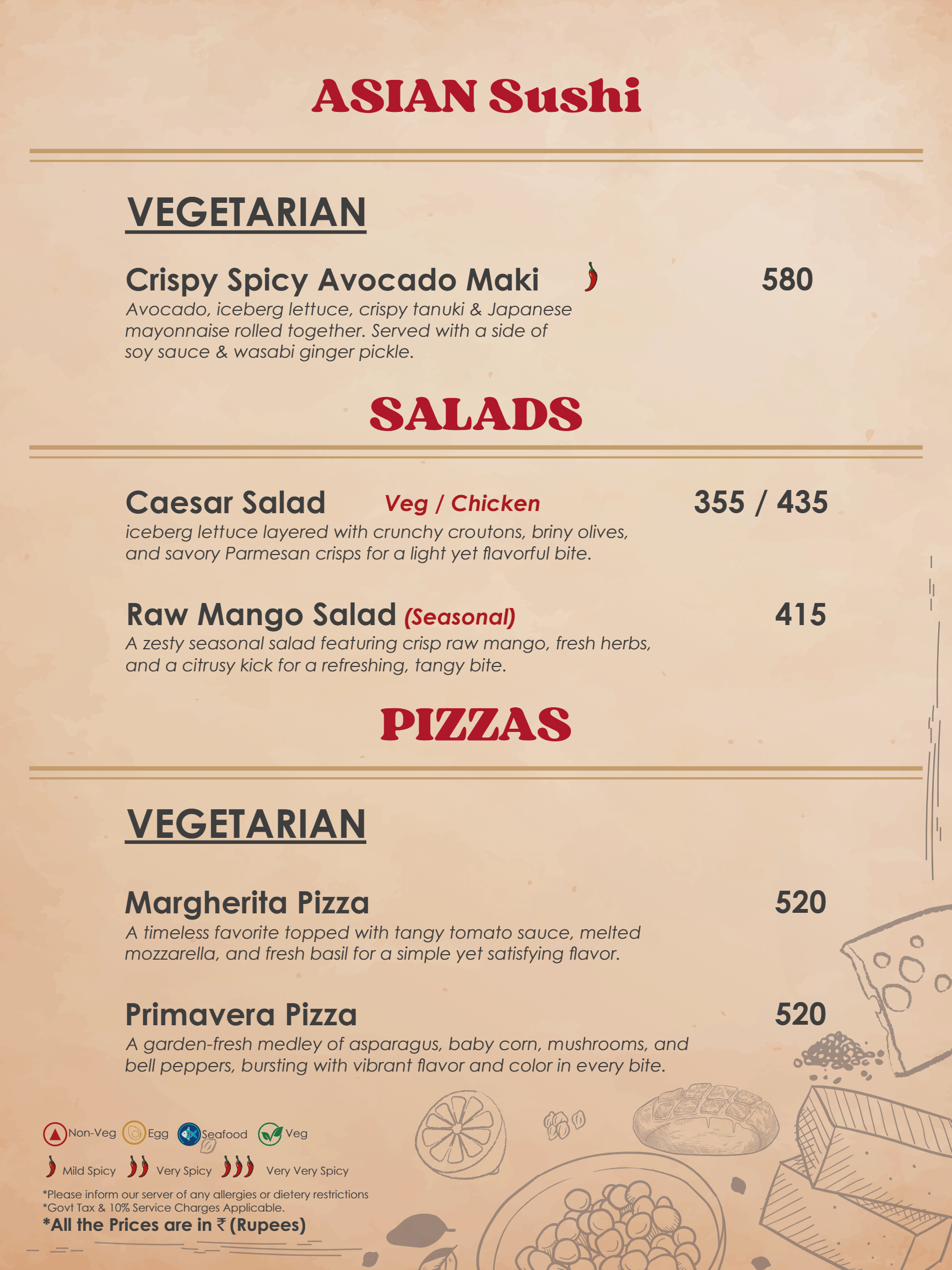 Dining Experience for Two at DISTRICT 6, West Bengaluru — Food menu