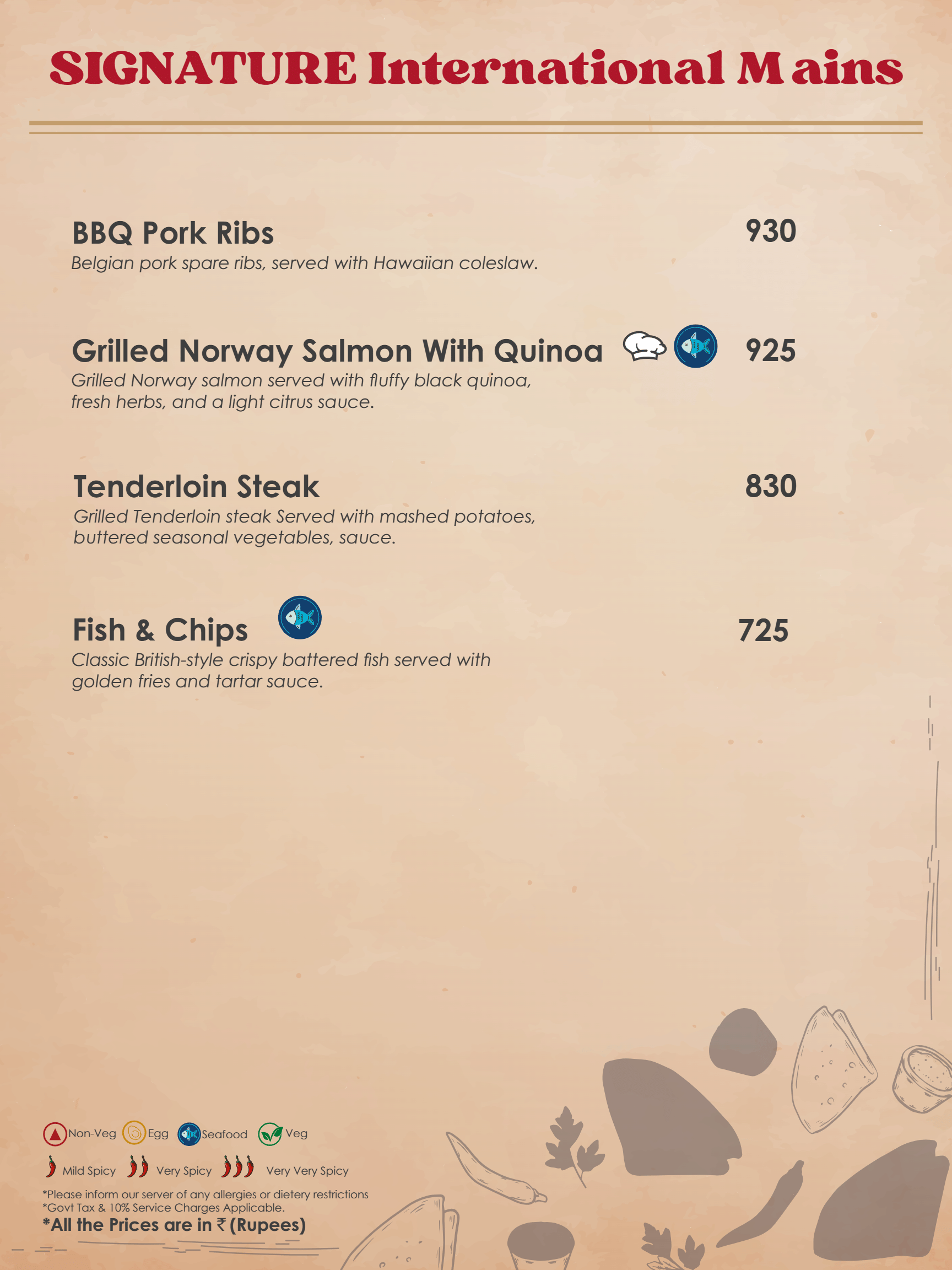 Dining Experience for Two at DISTRICT 6, West Bengaluru — Food menu